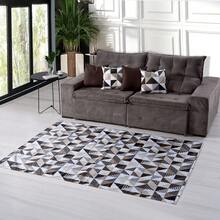 Geometric Living Room Bedroom Rug Kit 1M X 1.35M + 04 Gorgurinho Covers 45CM X 45CM Complete Set - 棕色流行音樂 - 查看 1