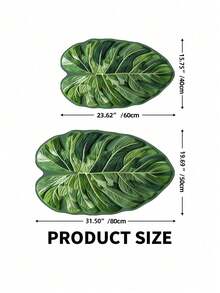 1PC Leaf-Shaped Bathroom Mat, Polyester Bathroom Rug, Super Absorbent, Non-Slip & Easy To Clean, For Bathtub, Bathroom, Toilet & Laundry RoomSuperior Non-Slip Diatomite Floor Mat | Anti-Skid Rubber Backing | Perfect For Bathroom, Kitchen & Shower,Multiple Sizes Available[Bathroom Mat] [Bath Mat][Bathroom Mats] Back To School Bathroom Kitchen Decor - Green - View 3