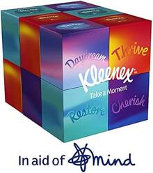 ®   Take A Moment Collection Tissues - 12 Cube Tissue Boxes - In Aid Of Mind - Contains 4 Different Designs - 48 Count (Pack Of 12) - View 3