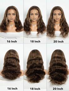 QVR QUEEN VIRGIN REMY 5x5 Lace Front Wavy Curly Human Hair Wig With Natural Hairline, Transparent Lace Closure Wig, Pre-Plucked, Glueless, Highlights - S4/27 - View 3