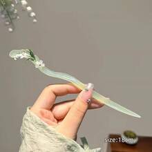 1 chiếc kẹp tóc phong cách chuông gió cổ điển hình hoa lan, phụ kiện tóc vùng chẩm thanh lịch và tươi mới, kẹp tóc phong cách Trung Hoa mới dùng hàng ngày, phụ kiện Hanfu, trang sức đầu, dây buộc tóc, quà tặng phù dâu, kẹp tóc, phụ kiện tóc nữ, băng đô - Nhiều màu - Xem 4