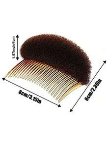 1pc Women Sponge Volume Bump Inserts Hair Bases Charming Bump It Up Volume Inserts Hair Comb Sponge Bun Hair Pad Accessories Hair Bun Maker Do Beehive Hair Styler Tool Best Christmas Gift For Girls, Hair Styling, Hair Stuff ,Hair Accessories, Hair Styling Kit, Hair Tool Kit, Hairstyling Set ,Hair Styling Tools - Multicolor - View 8