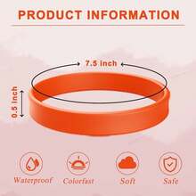 Rubber Bracelets Solid Color Silicone Wristbands Blank Stretch Silicone Wristbands Colorful Rubber Bracelets Women Men Gifts - Purple - View 6