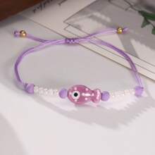 1 Set New Spotted Fish Ceramic Bracelet Suitable For Summer Wear (Ceramic Cracks Are Normal, Not Defective)