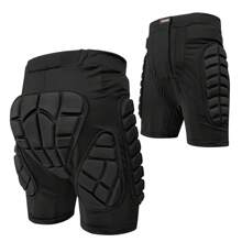 1 Pc Motorcycle Shorts Black Breathable Moto Armor Shorts Pants Motorbike Protective Gear Hip Protector Skating Racing Shorts Motocross Skating Extreme Sports Pants Motorcycle Accessories