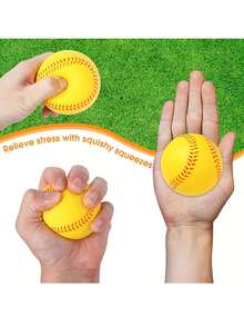 6 Soft PU Baseball - Pitching Practice For Youth Baseball And Softball, 9-Inch Beginner Practice Ball, Receiving And Hitting Training