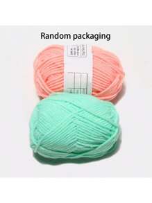 3 pièces de fil de couleur mélangée 100% polyester doux, d'un poids d'environ 75g, 4 fils, convient pour le tricot à la main pour débutants, chapeaux, écharpes, cadeaux, sacs fourre-tout et autres projets DIY