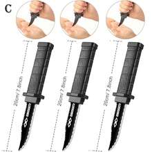 3/9 件黑色 PVC 伸缩刀 - 魔术刀、笑话刀、万圣节和圣诞节礼物，适合 18 岁以上人士 - 彩色 - 查看 14