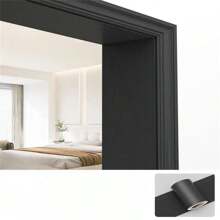 1pc 10cmx5m Self-Adhesive PVC Wallpaper Trim, Thickened Wood Grain Effect,Easy To Cut, With Wall Edge Guard For Living Room Bedroom Corner Decoration Door Frame, Window Sill, Baseboard & Wall Border Film Decorative Trim Sticker