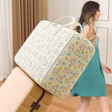 Foldable Quilt Storage Bag, Large Capacity Cartoon Pattern Clothes Storage Box With Handle, Dustproof Garment Storage Bag - Multicolor - View 5
