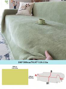 1 tấm bọc ghế sofa đơn giản, màu trơn, được làm từ vải nhung, chống trầy xước và bền, có thể giặt máy, bảo vệ đồ nội thất phù hợp cho phòng khách, phòng ngủ và văn phòng, sử dụng được quanh năm. - màu xanh lá - Xem 9