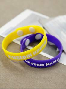 定制姓名硅胶手环、个性化硅胶腕带、女士定制励志手环、可定制激励礼物、老师赠送的学生礼物、教师手环、同学聚会回礼、适合派对、生日礼物、情人节、婚礼、公司活动、男士、女士、同学