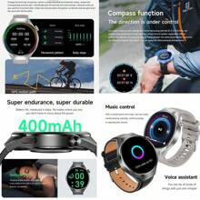 GZYR ساعة ذكية رياضية خارجية للرجال موديل 2025، بوصلة عالية الدقة، مكالمات لاسلكية، تتبع مسار الحركة بنظام GPS، شاشة AMOLED دائرية كبيرة 1.75 بوصة/1.45 سم، عداد الخطوات والمسافة والسعرات الحرارية، بطارية 400 مللي أمبير، جزيرة ديناميكية، مساعد صوتي AI، تشغيل موسيقى لاسلكي، متوافقة مع أجهزة آيفون وأندرويد