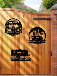 1pc Custom Rv Trailer Metal Sign - Personalized Camping Wall Art, Adjustable Iron Decor For Campsite & Home, Perfect Happy Camper Gift Gifts Birthday Graduation,Multi-Functional, Ornamental,Reusable,Exquisite,Stylish,High-Quality,Colorful,Modern,Custom,Personalized,Unique,Customized Crafts - Multicolor - View 9