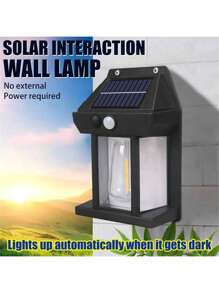 1 Peça Luz de Parede Externa Solar com Sensor de Movimento, 3 Modos, Luzes de Parede Decorativas Adequadas para Pátios