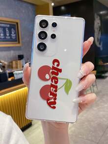 1 件简约时尚字母与樱桃穿孔透明防摔 TPU 手机壳，适合作为送给伴侣和朋友的节日礼物，兼容 XS/XS Max/XR/11/12/13/14/15/16 Pro/Pro Max/14/15/16 Plus、Nothing、Pixel、INFINIX、Redmi 系列 - 彩色 - 查看 7