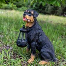 Tượng chó Rottweiler bằng nhựa có đèn LED năng lượng mặt trời, Đồ trang trí thủ công cho chó, Đèn chống gió ngoài trời Trang trí sân vườn cho hiên nhà, bãi cỏ, lối đi, Trang trí nghệ thuật sân vườn Đồ trang trí Giáng sinh Quà tặng Giáng sinh Trang trí Giáng sinh - màu đen - Xem 8