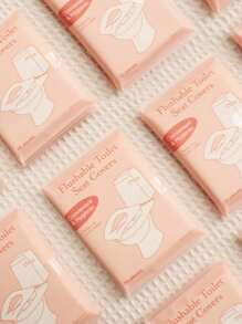 100 pièces Siège de toilette jetable, siège de toilette en papier biodégradable, accessoire de voyage essentiel, siège de toilette en papier soluble pour avions, voyages, toilettes publiques et camping. Se désintègre rapidement, léger et hygiénique. Décoration de salle de bain, décoration d'automne