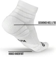 Nxtrnd Corte Bajo 3 pares de Calcetines Deportivos, Calcetines de Tobillo, Calcetines acolchados - Blanco - Ver 10