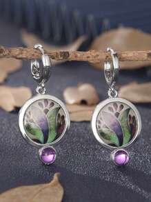 2pcs Vintage Elegant Floral Pattern Earrings, Stylish & Delicate, Suitable As Daily, Easter, Mother's Day, Birthday, Christmas Gifts