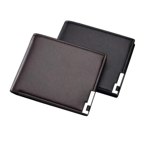 Men's Wallet Short Slim Design Multi-Card Slots Driver's License Compartment Coin Purse For Young Adults For Men Money Wallet Mini Wallet Purse Wallet Men Wallet Leather Small Wallet