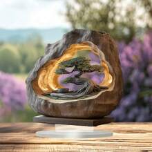 2D Flat, 1 Pc, Acrylic Tree Of Life Artwork, Perfect Desktop Accessory For Your Desk, Porch Or Any Room In Your Home. Ideal For Office, Cafe, Bedroom And More. Absolutely A Unique Gift! - Multicolor - View 3