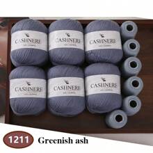 6 Stück weiches & warmes Garn für DIY Häkelmützen und -schals, 300g + 120g Gesamtgewicht