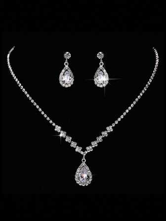 Bride Smycken Set - Halsband och örhängen