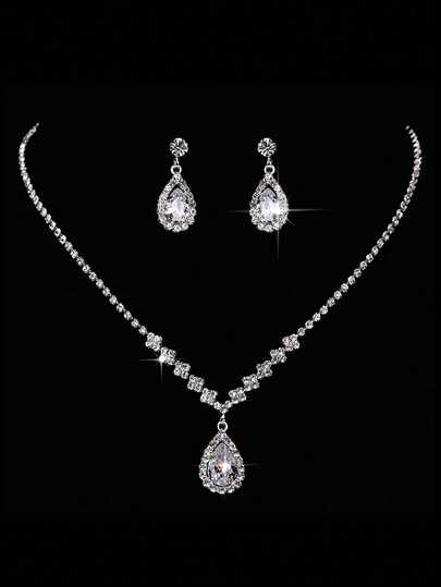 Bride Jewelry Set - Necklace And Earrings