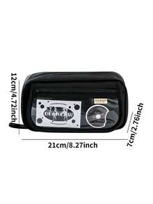 1 hộp bút học sinh hình núi lửa miệng rộng, có thể gập phẳng 180 độ, dung tích lớn, mặt trước bằng vải trong suốt, nhiều lớp đựng đồ dùng học tập, có khóa kéo, nhiều lớp phân loại, có thể dùng để đựng bút chì, tẩy, túi đựng bút, đồ dùng học tập, đồ dùng cho năm học mới. - Nhiều màu - Xem 2