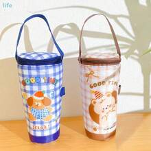 Borsa termica portatile per tè al latte, borsa porta tazze isotermica, accessori per tazze