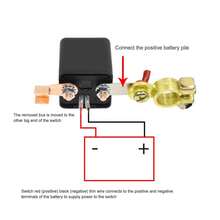 12V Remote Battery Disconnect Switch To Prevent Battery Drain, High Security, 200A, Dual Car Battery Cut Off Switch - Black - View 2