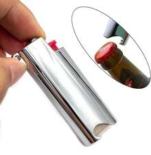 Funda multifuncional de metal, con abridor de botellas de cerveza, para encendedores de tamaño mini BIC J5