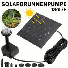 AISITIN 1.5W Solar Fountain Bird Bathing Fountain Bird Feeding Appliance With 8 Nozzles Split Type DIY Suitable For Garden, Pool, Courtyard Decoration - 1.5W - 查看 1