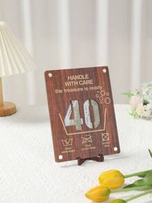 1Pc 40th Birthday Money Card,Wooden Birthday Money Holder Display With Stand,DIY Cash Gift Plaque & Keepsake Card,Money Holder Ornament,Money Holders Cards For Cash,Greeting Cards Money Holder,Birthday Decorations,40th Birthday Gifts,Happy Birthday Decor,Tabletop Decor