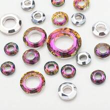 1 包 20 件混合尺寸 8 毫米、10 毫米、14 毫米、20 毫米水晶天使光环吊坠，大孔彩虹北极光彩色玻璃珠适用于 DIY 珠宝制作、美甲、耳环配饰 - 混尺寸天使環 - 查看 9