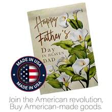 Father's Day In Heaven Grave Decorations For Cemetery Decor Outdoor Home Banner Grandpa Yard Flag Daddy Grandma Lawn Tapestry Yard Garden Remembrance Happy Heavenly Memorial Made In USA - MadeInUSA - View 5