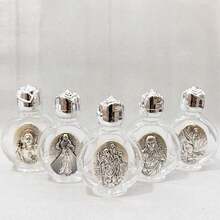 6-Piece Set Of Small Glass Holy Water Bottles, Relief Catholic Holy Water Bottles, Travel Holy Water Bottles, Suitable For Church Activities, Baptism, Family Weddings, Ideal Parties, Holiday Gifts.