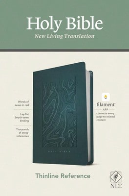 Biblia de referencia NLT Thinline de segunda mano, edición con Filament (Letra roja, tipo piel, azul verdoso) (Tapa dura) de New Living Translation, Tyndale (Creador)