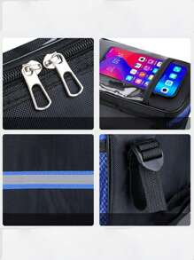 1pc Bicycle Handlebar Bag,Waterproof & Foldable Bike Front Bag,Cycling Handlebar Bag For Mountain Bike,Road Bike,Large Capacity Outdoor Sports