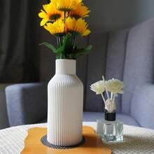 白色陶瓷花瓶，简约现代家居装饰，小型蒲苇花瓶，适用于餐桌、书架、壁炉架、玄关和中心装饰 - 彩色 - 查看 12