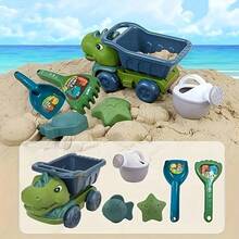Juego de vehículos de ingeniería de dinosaurios, juguetes de playa para niños y niñas, divertido coche de juguete.