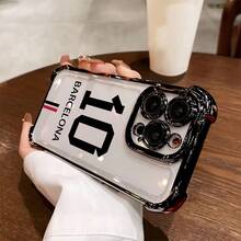 Funda de Teléfono Número 10 de Fútbol de Compatible con 17 16 15 14 13 12 11 Pro X XR XS 8 Plus, Cubierta Trasera Transparente Suave a Prueba de Golpes - Colores mixtos - Ver 3