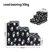 3/4-Steps Dog Ramp Non-Slip Pet Stairs For Small Dogs And Cats 3/4-Steps Dog Ramp For Sofa - Black3-steps - View 7