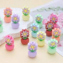 5 Peças/Pacote Contas de Flor de Silicone, Contas Focais DIY, Adequadas para Canetas Decoradas com Contas, Chaveiros, Decoração de Pulseiras, Presente de Volta às Aulas