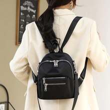 Women's Mini Backpack Purse Fashion Rucksack Daypack Small Shoulder Bag - Red - View 2