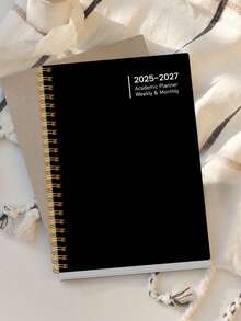 Trees Planificador 2026-2027, Planificador semanal y mensual, Cuaderno espiral, Agenda académica, Diario de agenda, Mejora de la productividad, 8*6 pulgadas - Negro - Ver 8