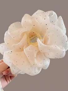 1pc Sparkly Full Star Shiny Fluffy Hair Claw Clip, Suitable For Women's Daily Wear, Matching With Outfits For Photo Taking