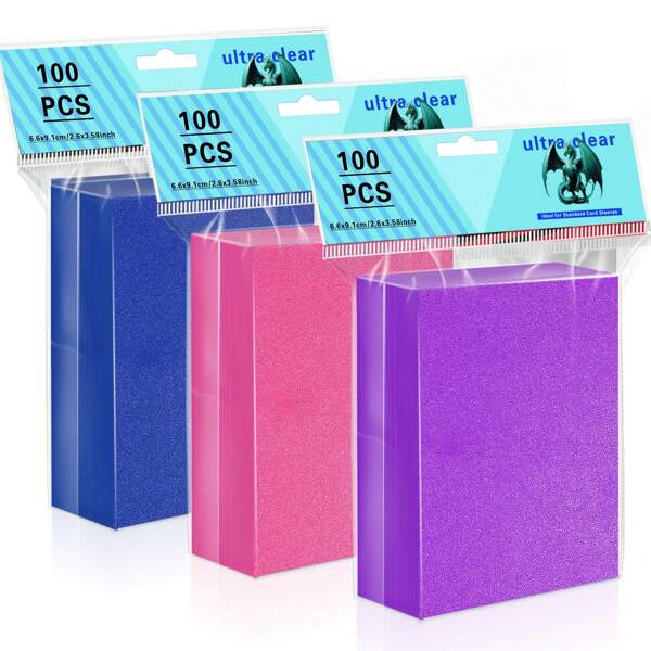 حوامل بطاقات ملونة بطبعة مطفية 300/500/600/1000 قطعة لعرض بطاقات MTG المصممة شخصياً، حوامل بطاقات الألعاب، حوامل بطاقات البيسبول، هدايا عيد الميلاد/عيد الميلاد، حوامل بطاقات، سحر التجميع ، بطاقات البيسبول