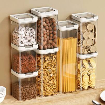 1 件装多粒密封罐，防潮透明储物容器，实用厨房必备储物工具